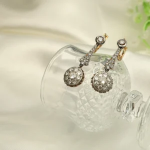 Pendientes Largos Art Déco  Diamantes