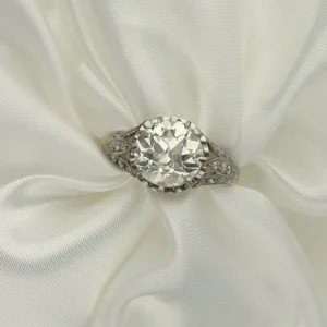 Anillo Compromiso Platino y Diamantes