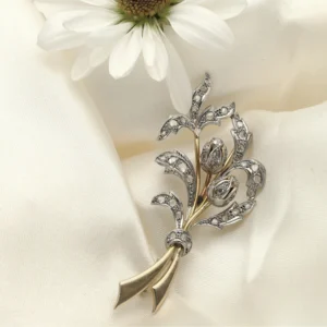 Broche en Ramo con Diamantes