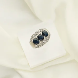 Sortija Tresillo Zafiros