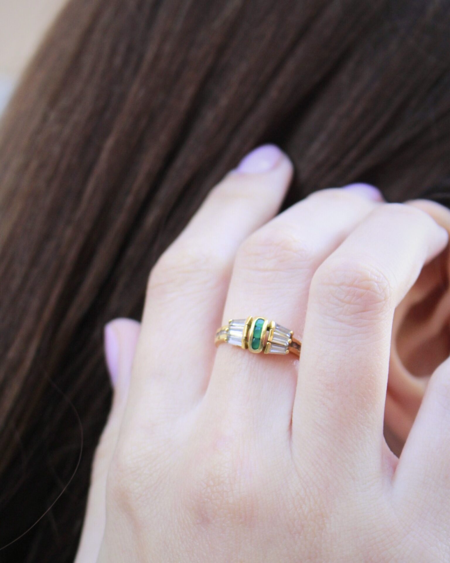 Anillo Esmeraldas y Diamantes - Imagen 3