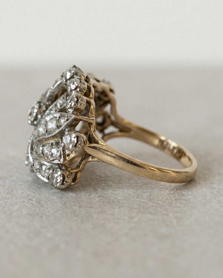 Anillo Art Nouveau Diamantes - Imagen 2